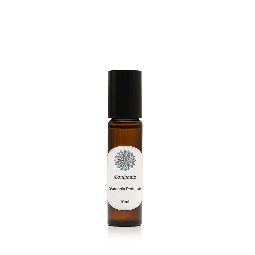 Boulgouiz Roller bottle of Oud Perfume oil on a white background